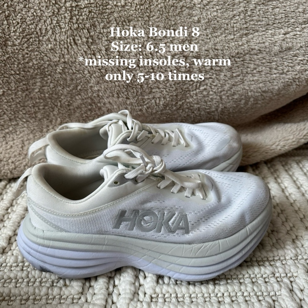 Hoka Bondi 8 Gray Running Shoes